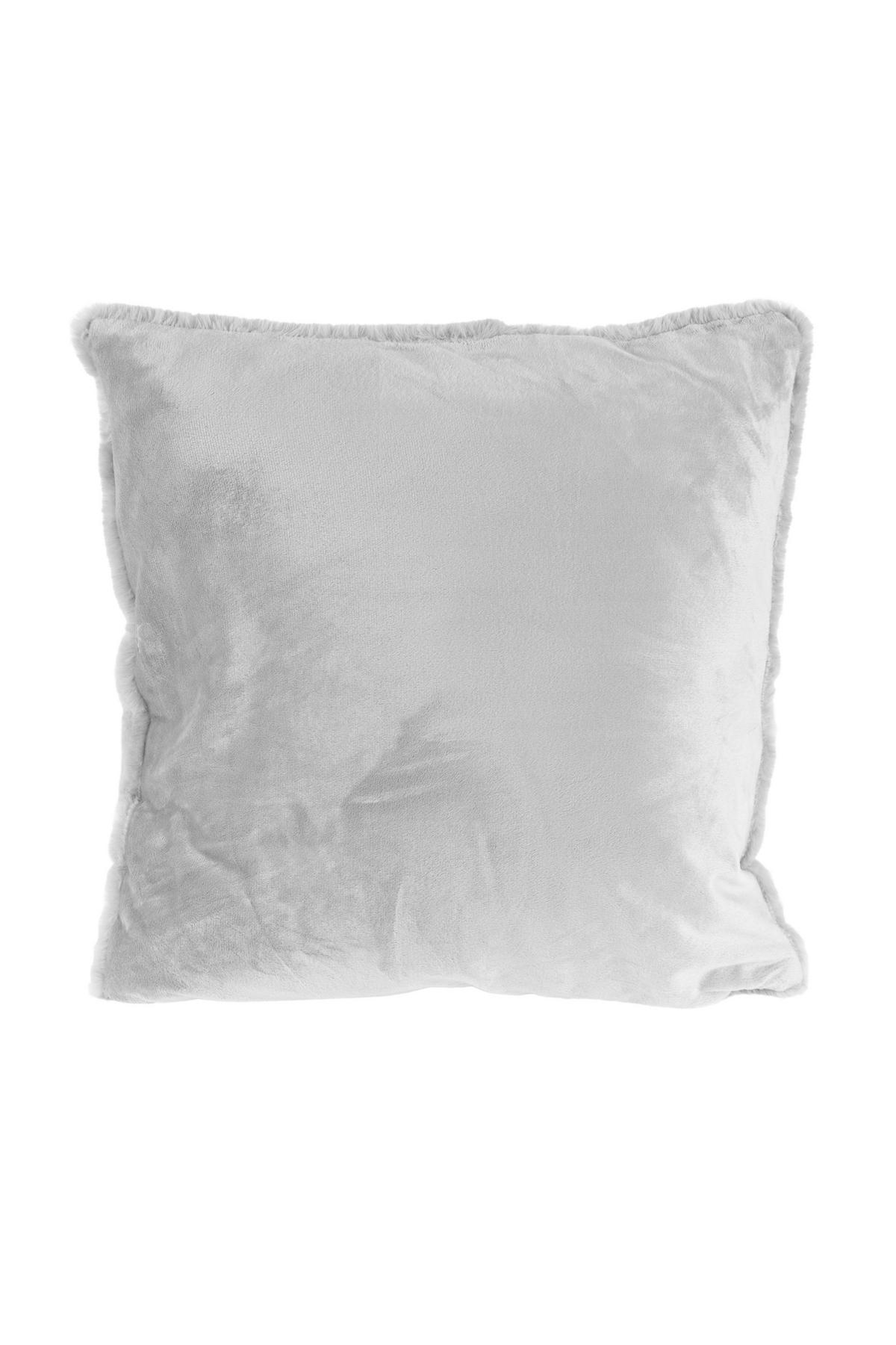 Zierkissen Aimee 45x45 cm Polyester Graublau mit Zipp - Graublau, KONVENTIONELL, Textil (45/45cm)