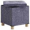 Sedací box SIZOS M světle šedá - světle šedá/hnědá, Moderní, kompozitní dřevo/textil (38/40/38cm) - MID.YOU