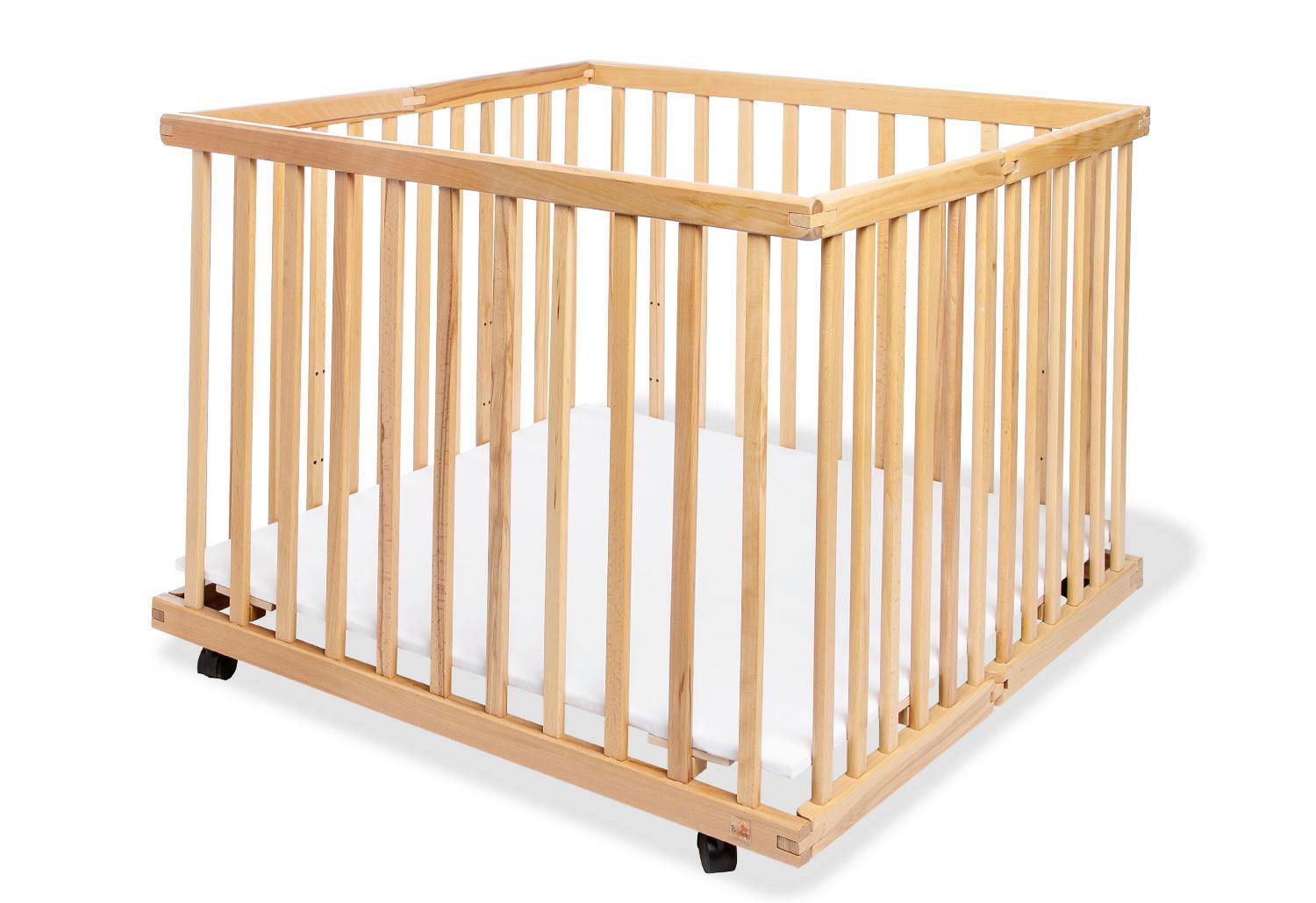 Laufgitter 162361 Levin - Buchefarben, Basics, Holz (97/97/75cm) - Pinolino