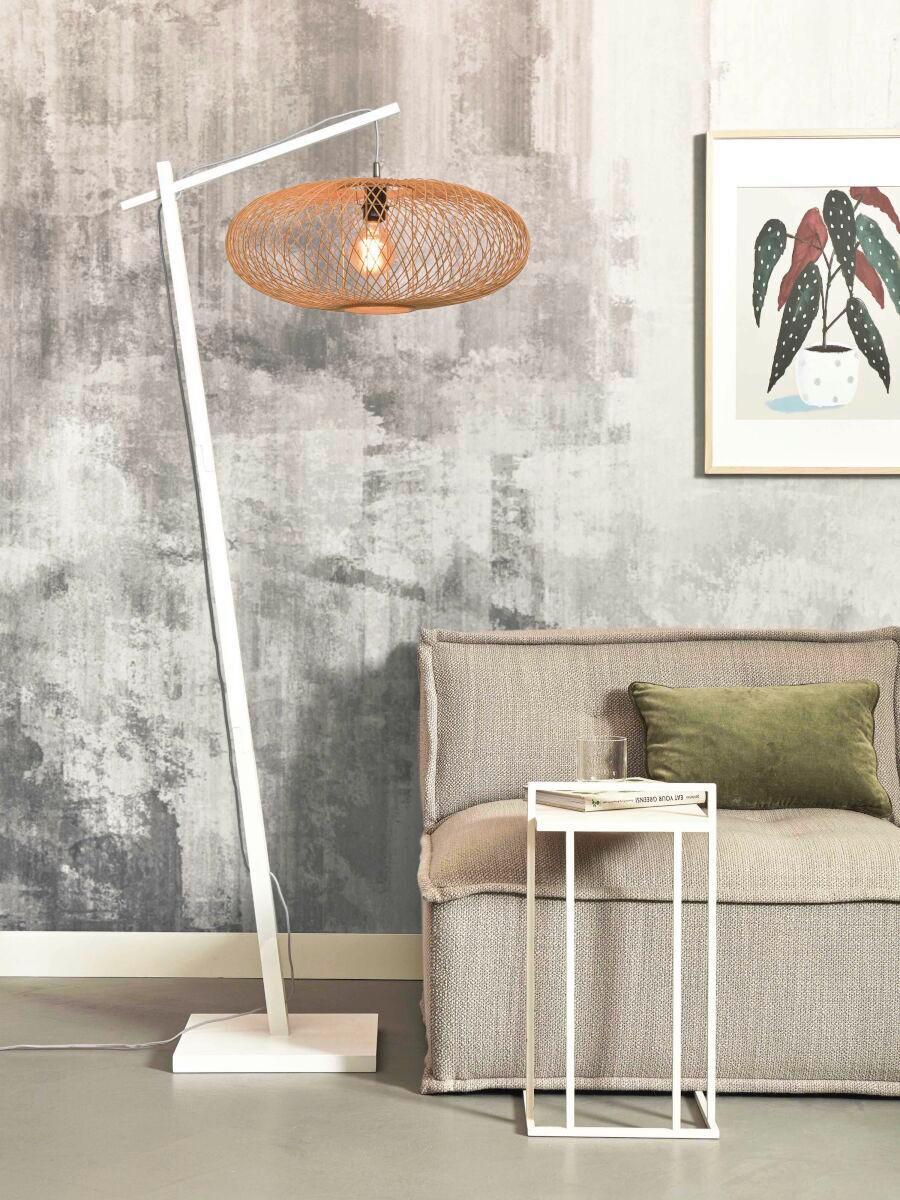 Stehleuchte Cango/F/Ad/W/6025/N - Naturfarben/Weiß, Trend (176/60/36cm) - Good & Mojo