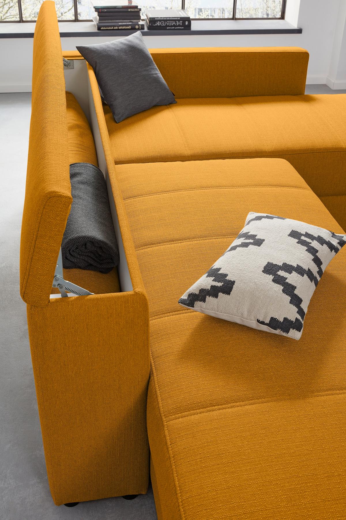 Ecksofa Looks Iii - Gelb/Schwarz, Design, Textil (229/287cm) - LOOKS by W.Joop