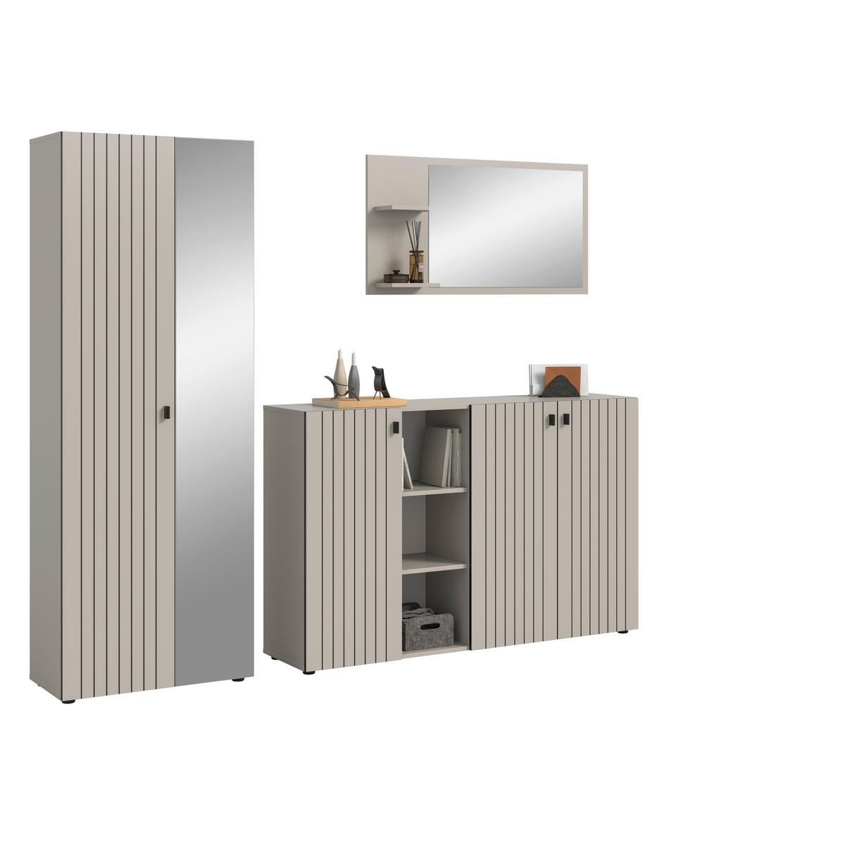 Garderobe Station Kaschmir B: 235cm - Kaschmir, Design, Holzwerkstoff (235/192/37cm) - MID.YOU