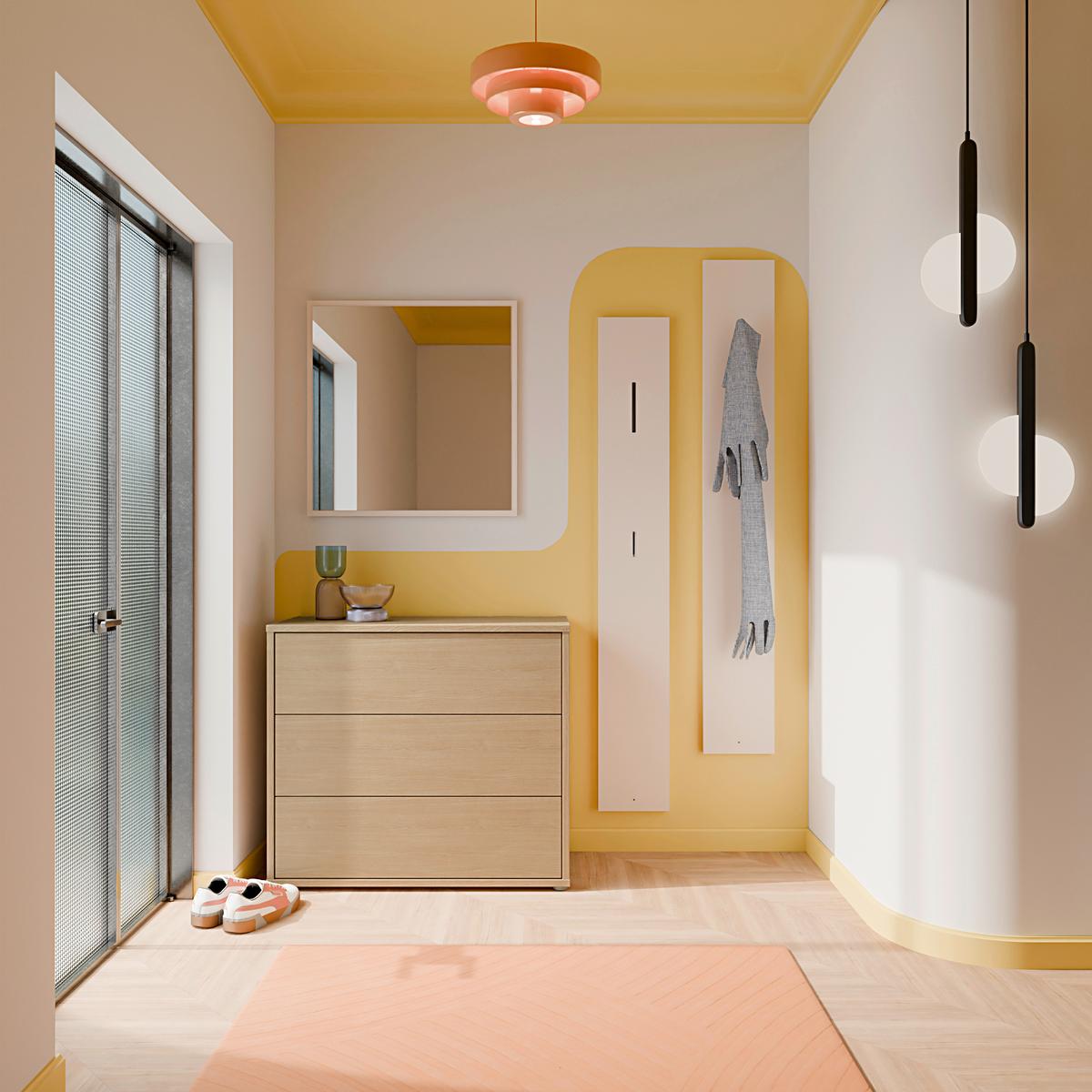 Komoda farba dub Elegancia - farba duba, Modern, kompozitné drevo (94,8/83,1/41,5cm)