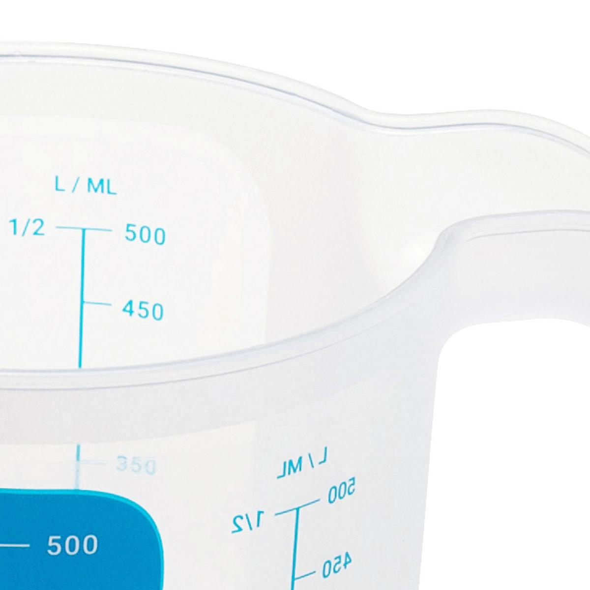Messbecher Fia Inhalt Max. 500 Ml - Blau/Klar, KONVENTIONELL, Kunststoff (14/12,4cm)
