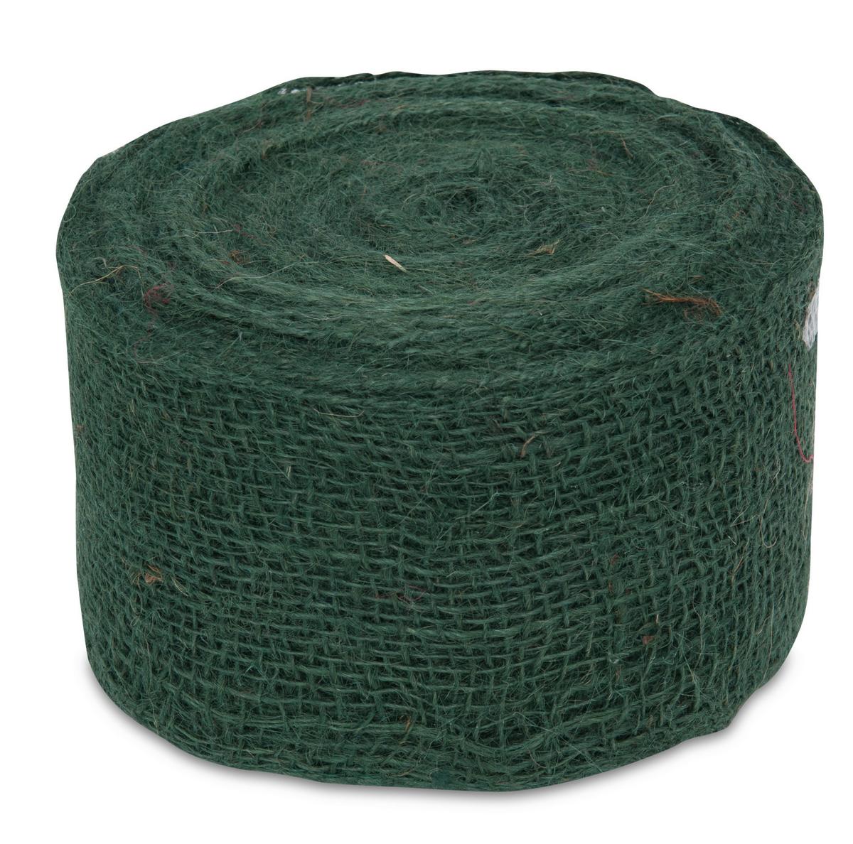 Dekoband Jute 10cm X 25m Grün - Grün, Basics, Naturmaterialien (10/250cm)