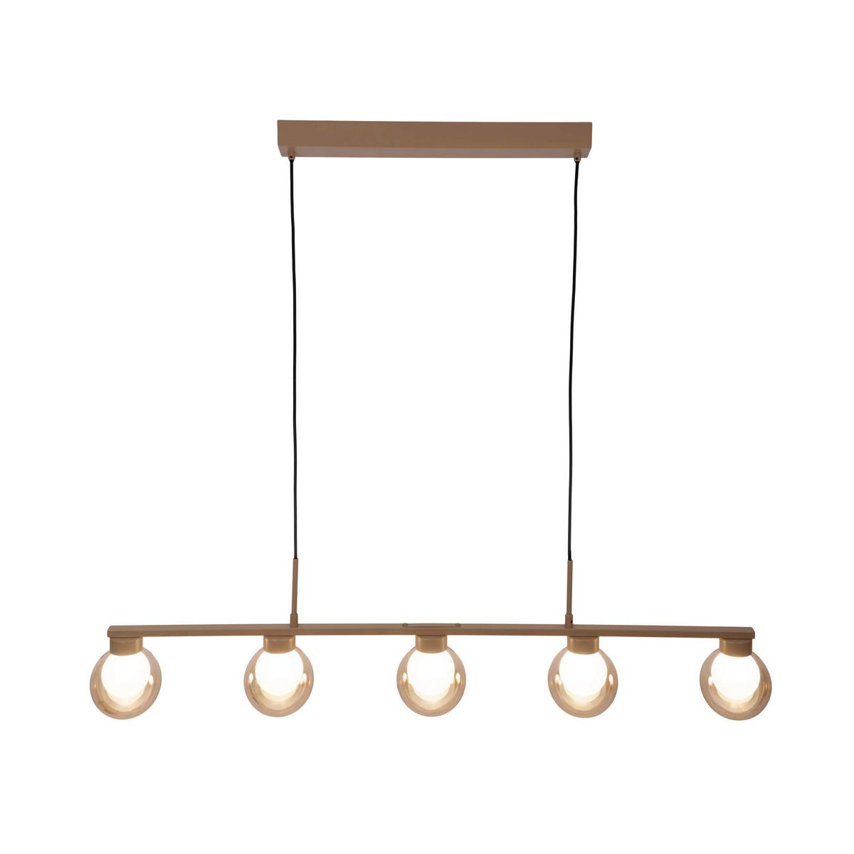 Hängeleuchte Exkl. G9, 25w - Braun, KONVENTIONELL, Glas/Metall (116/12/150cm) - Näve