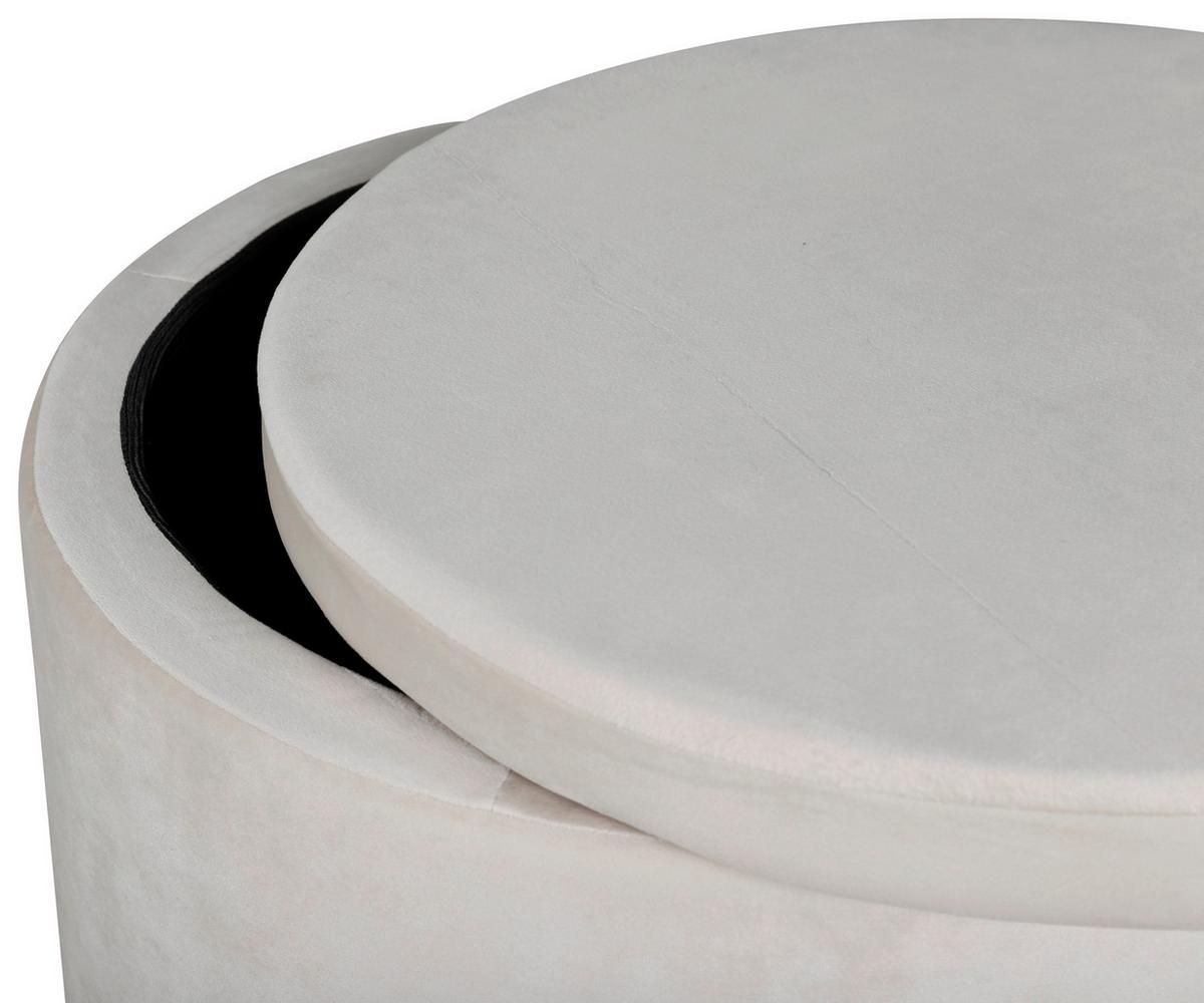Pouf Dunken - Beige, Design, Kunststoff/Textil (51/43/51cm) - Livetastic