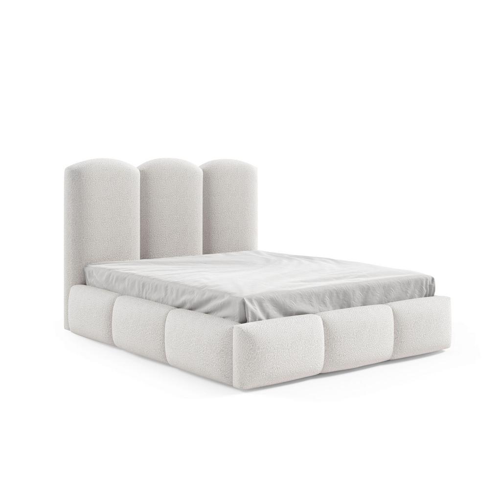 Polsterbett Bero Boucle weiß, LF: 160x200 cm