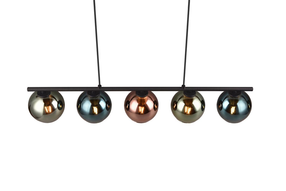 Pendelleuchte R31305017 Sheldon - Blau/Multicolor, Design, Glas/Metall (83/13/150cm)