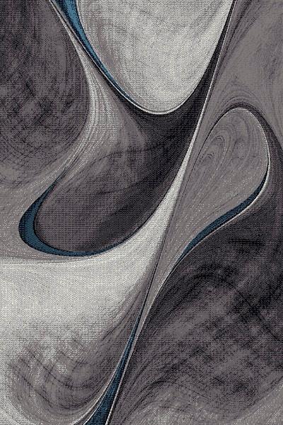 Webteppich Brilliance - Blau/Grau, KONVENTIONELL, Textil (80/150cm)