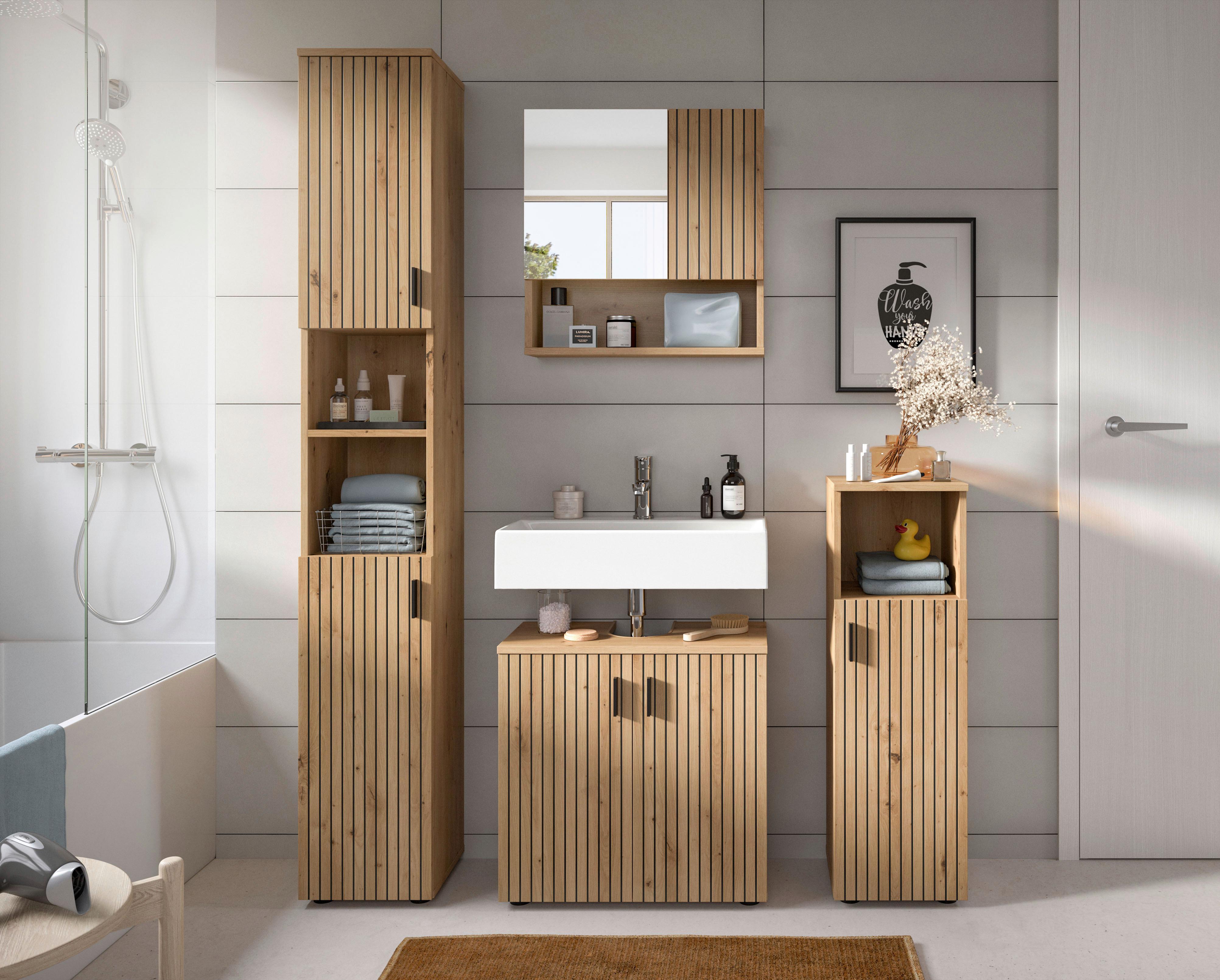BADEZIMMER Eiche Artisan B: 120cm - Eiche Artisan, Basics, Holzwerkstoff (120cm) - MID.YOU