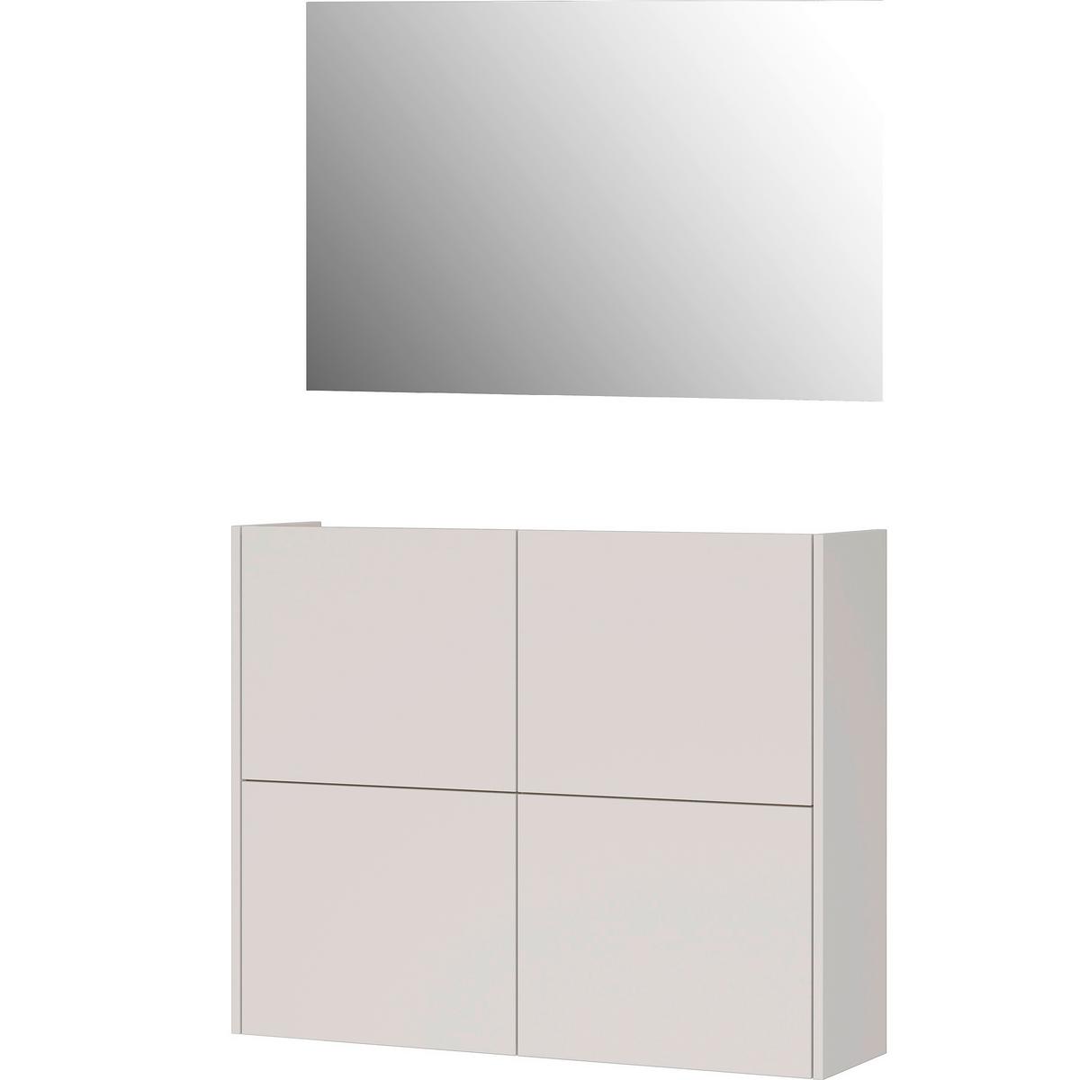 Garderobe Gw-Binetto Eichefarben/Beige B: 97 cm - Eichefarben/Beige, Design, Holzwerkstoff (97/200/27cm) - Livetastic