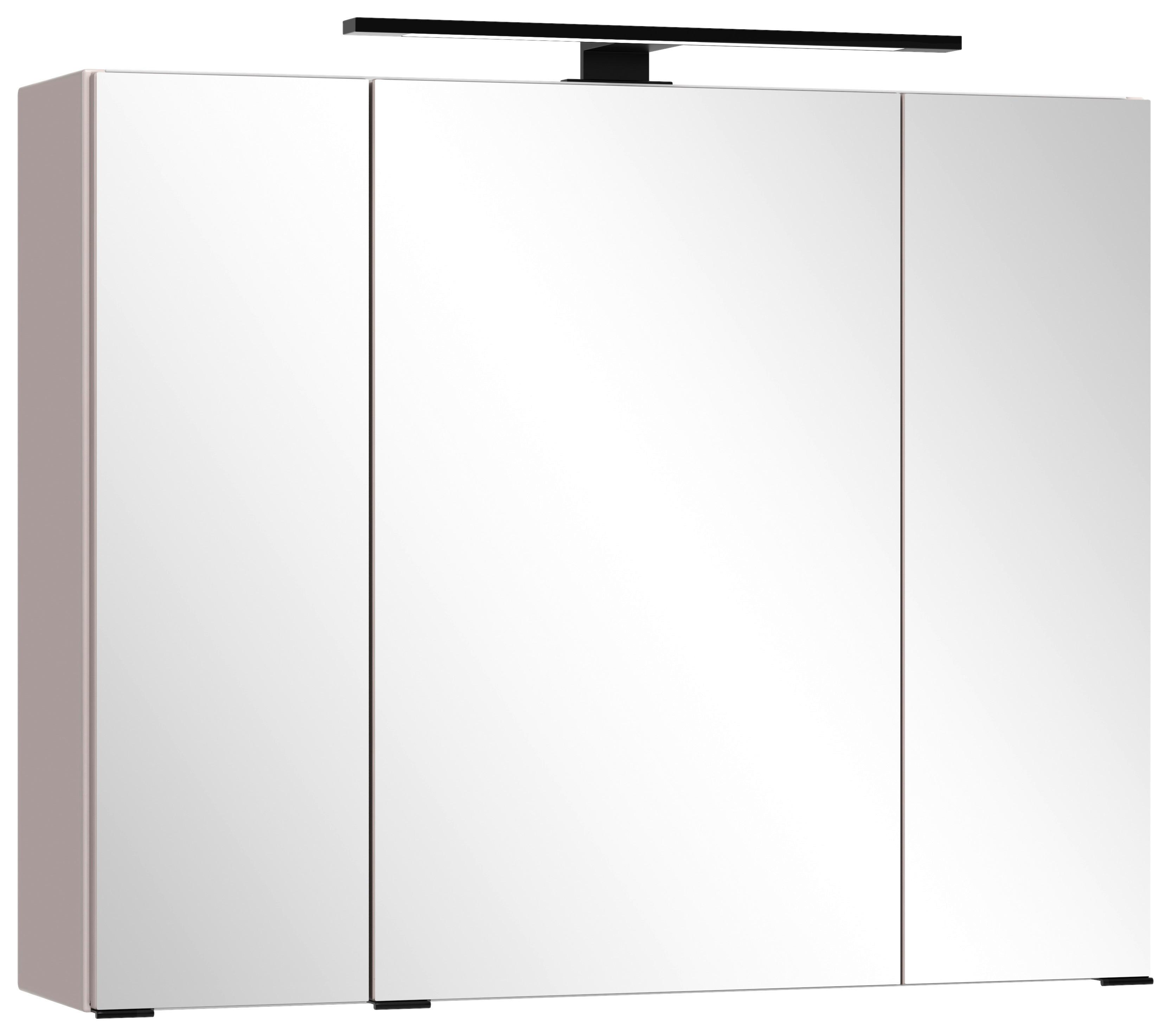 SPIEGELSCHRANK Sevilla Kaschmir, B: 80 cm - Kaschmir, MODERN, Glas/Holzwerkstoff (80/64/20cm) - Held