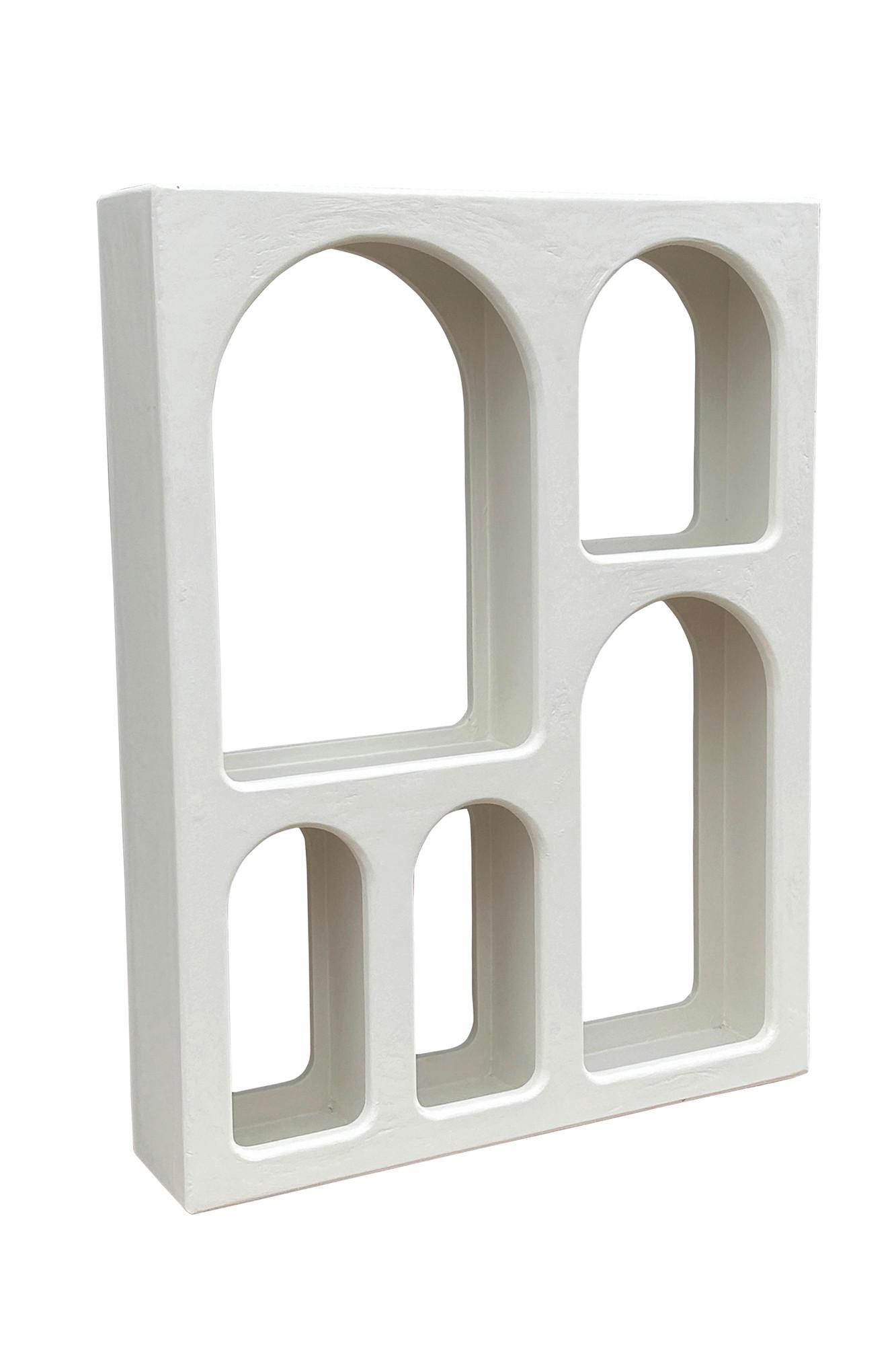 WANDREGAL Weiß B: 60cm - Weiß, Design, Holzwerkstoff/Stein (60/80/14cm) - MID.YOU