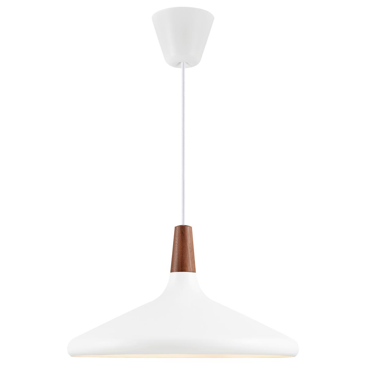 Hängeleuchte Weiß D: 39 cm - Weiß, KONVENTIONELL, Holz/Metall (39cm) - Nordlux