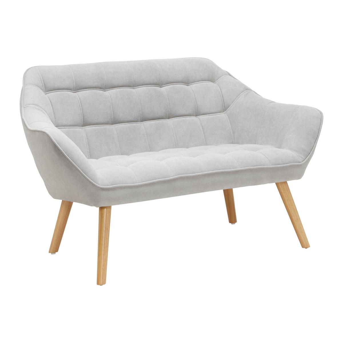 Dvojmiestna pohovka Monique, svetlosivá - svetlosivá, Modern, drevo/textil (127/76/74,5cm) - Bessagi Home