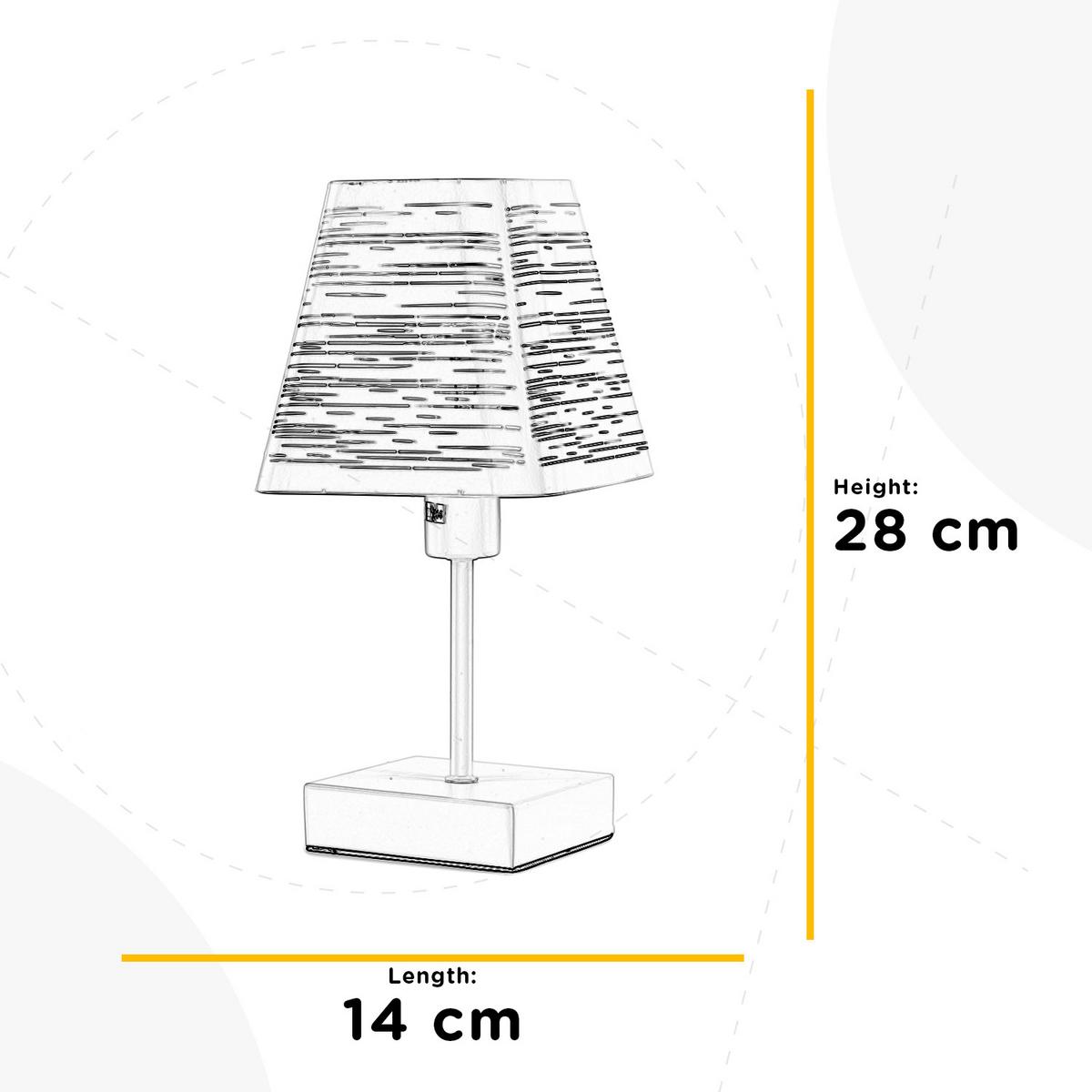 Tischleuchte Weiß D: 14 cm 6w - Weiß, Trend, Metall (14/28cm)
