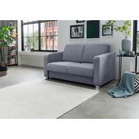 Schlafsofa Mia, Hellblau B: 159 Cm - Chromfarben/Hellblau, Basics, Textil (159/88/87cm) - Livetastic