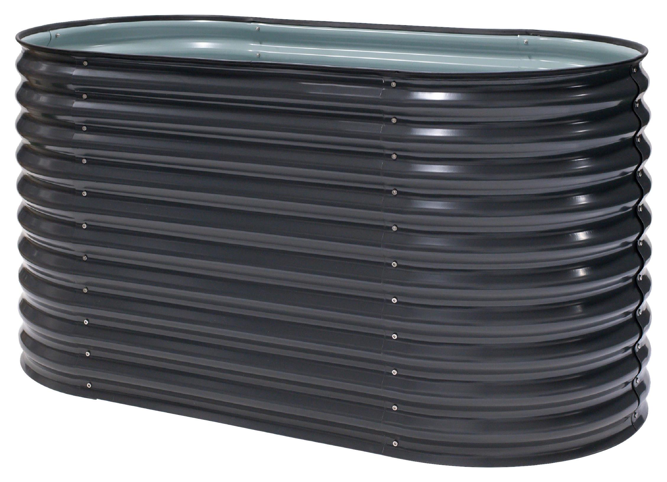 Hochbeet Metall Hochbeet Oval 160 cm - Anthrazit, Basics, Metall (160/82/80cm)