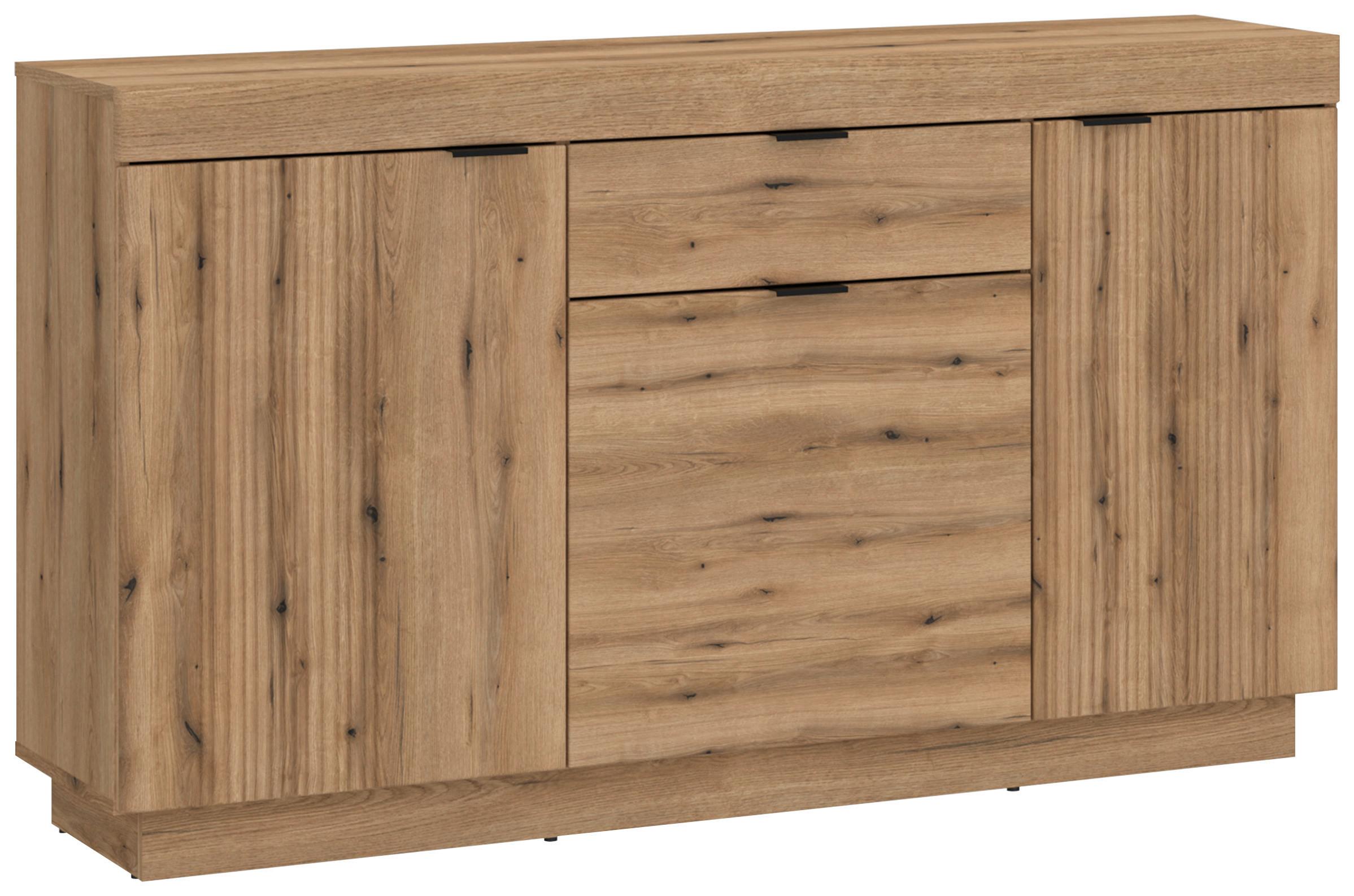 Sideboard Delamar Eichefarben Dekor B: 146 cm - Eichefarben, Trend, Holzwerkstoff (146/85,8/39,6cm)