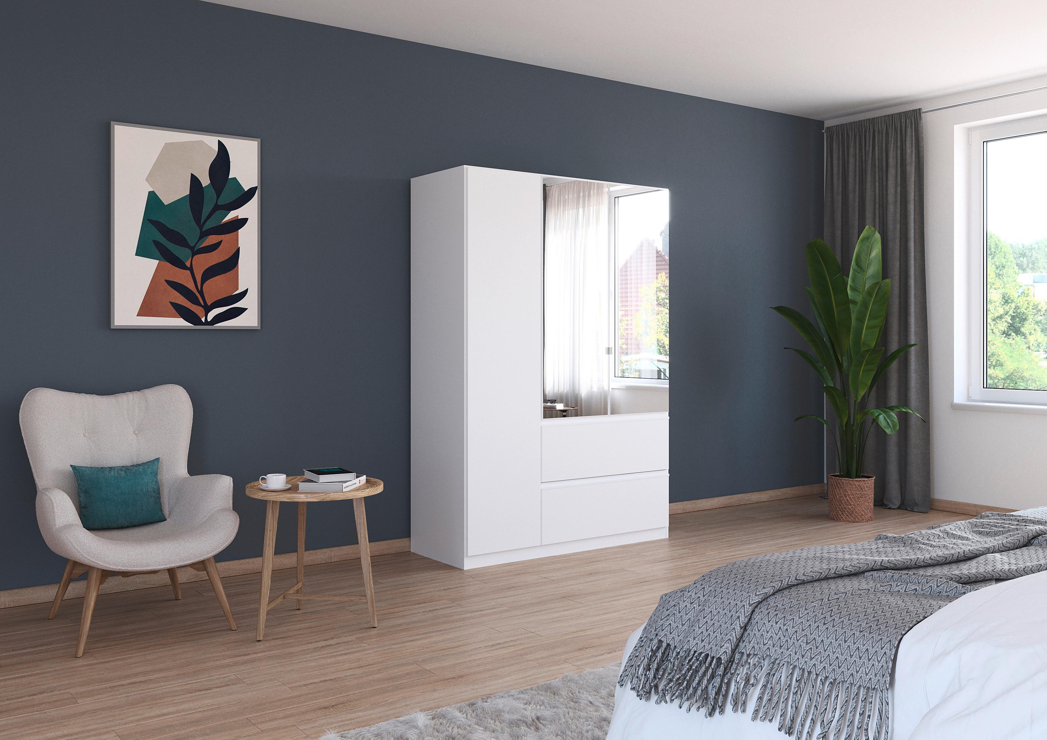 Drehtürenschrank Costa Weiß B: 136 Cm - Weiß, MODERN, Holzwerkstoff (136/197/54cm) - Rauch Möbel