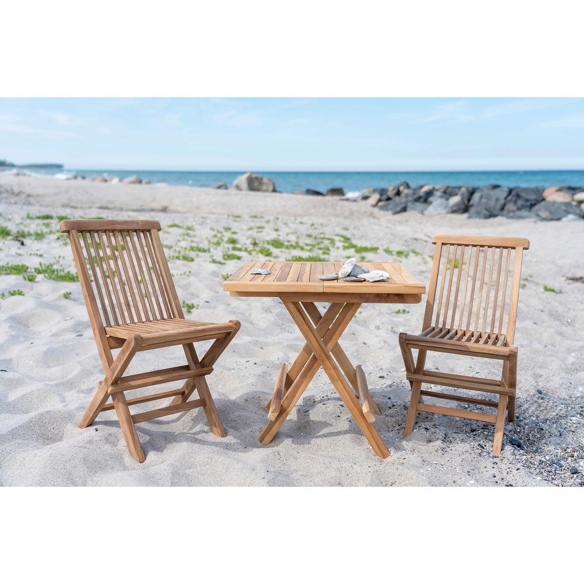 Gartenstuhl-Set Toledo Braun B: 31 cm - Teakfarben, MODERN, Holz (31/58/42cm) - MID.YOU