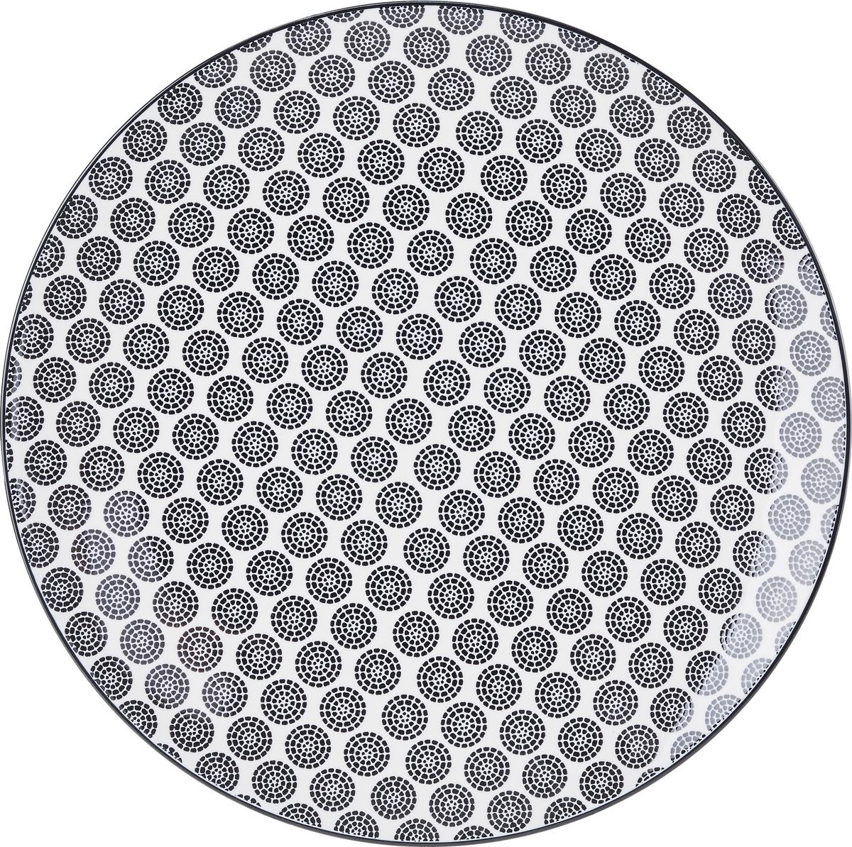MĚLKÝ TALÍŘ Shiva - bílá/černá, Lifestyle, keramika (26/2,5cm) - Modern Living