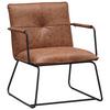 Sessel Bilbao - Cognac/Schwarz, MODERN, Textil/Metall (65/80/68cm) - MID.YOU