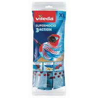 Ersatzmopp Supermocio 3action Xl - Blau, Basics, Textil (15/7/37cm) - Vileda