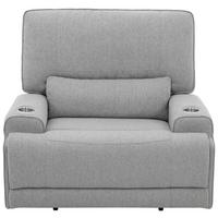 Relaxsessel Texas Hellgrau B: 122 Cm - Hellgrau/Schwarz, Basics, Holz/Textil (122/106/102cm) - MID.YOU