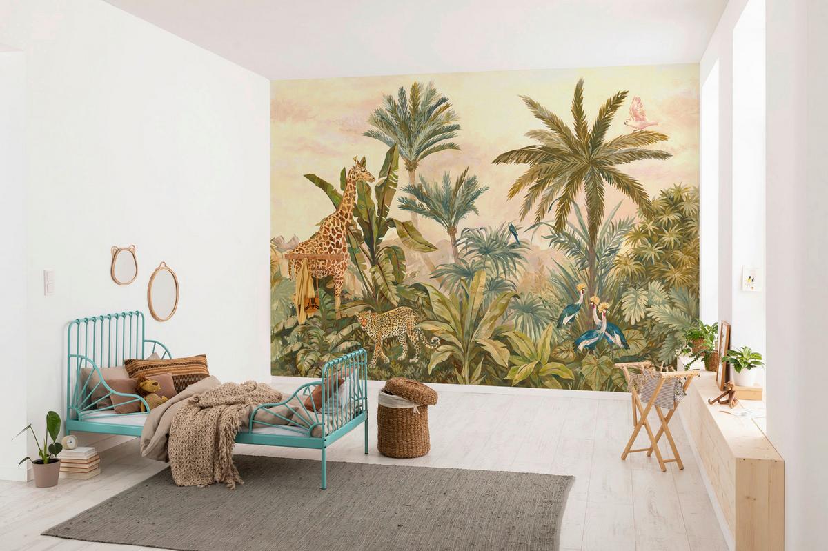 Fototapete Tropical Vintage Garden - Multicolor, Trend, Papier (400/280cm)