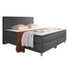 Boxspringbett Mit Topper 180x200 Cm Berllin F - Anthrazit/Silberfarben, KONVENTIONELL, Textil (180/200cm) - MID.YOU