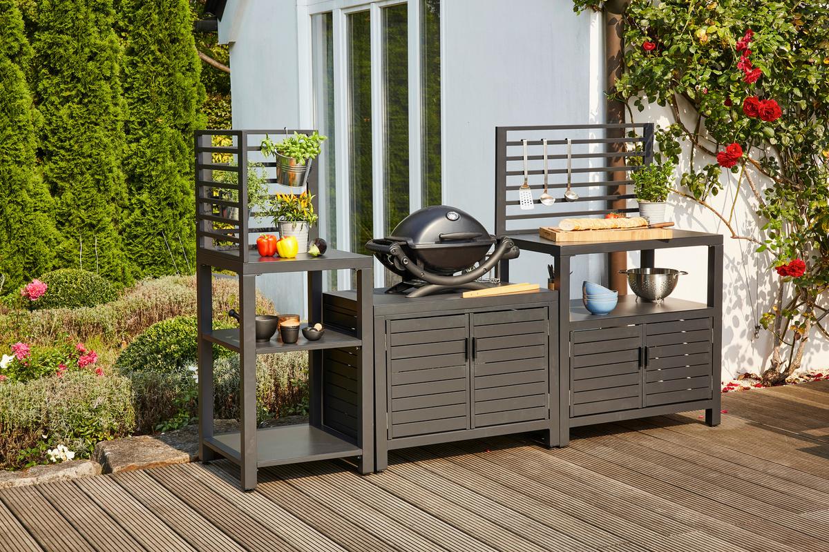 Outdoorküche L19582 - Anthrazit, MODERN, Metall (56/90/56cm) - Siena Garden