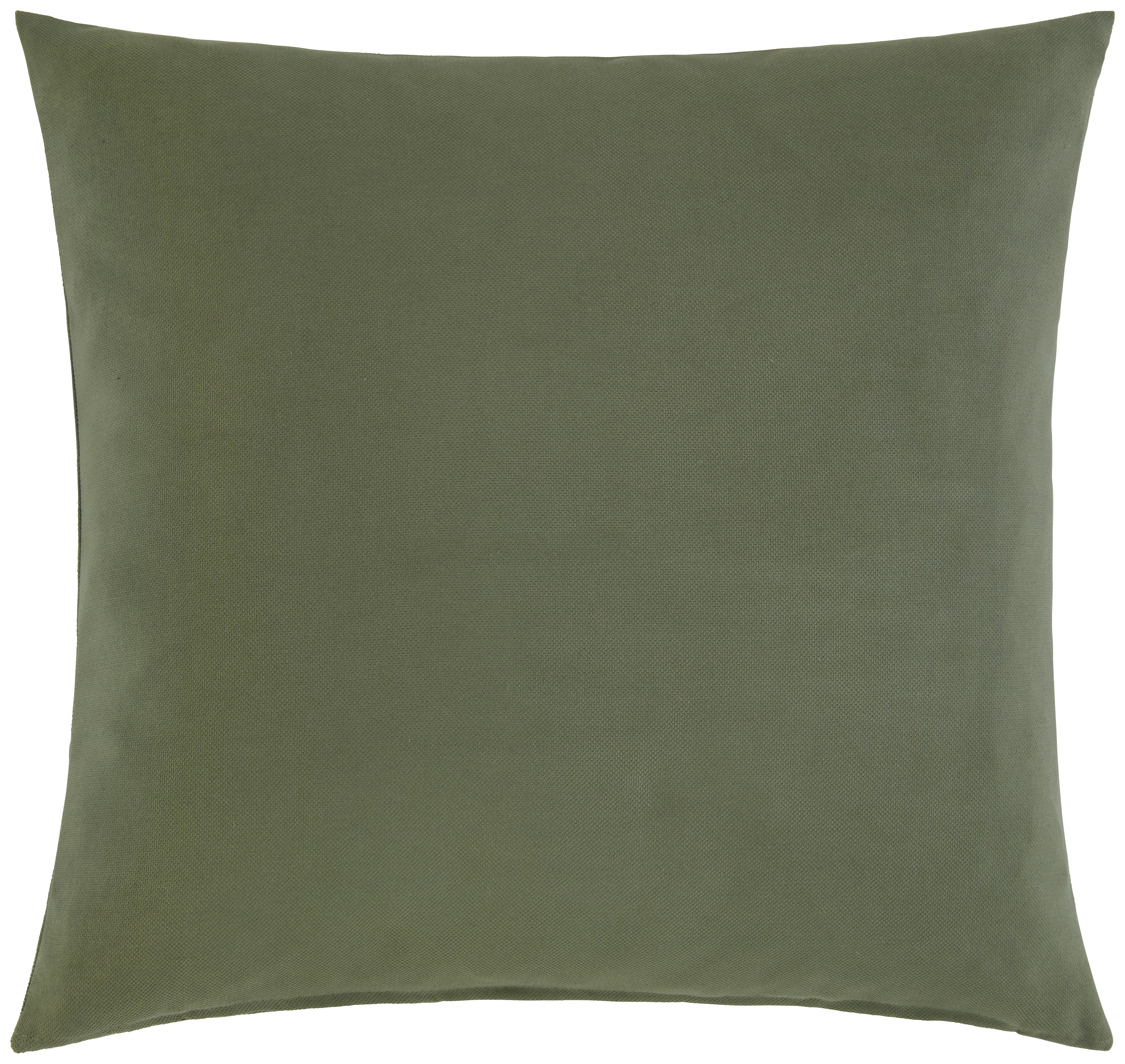 Dekoračný Vankúš Felix, 45/45cm, Tmavozelená - tmavozelená, Konvenčný, textil (45/45cm) - Modern Living