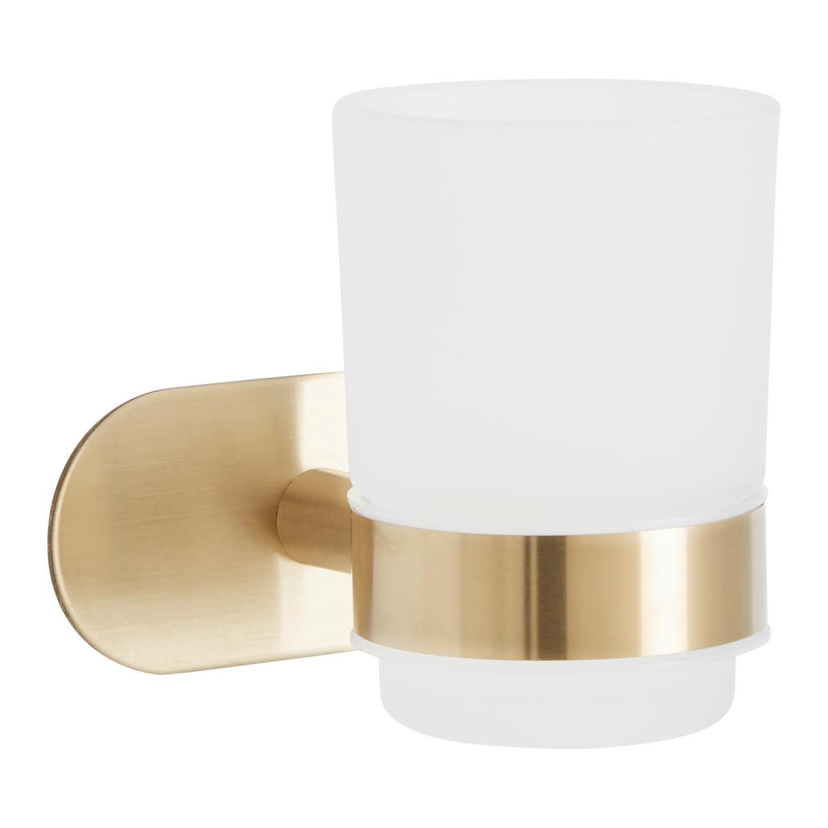 Držák na zubní kartáček OREA GOLD - barvy zlata, Lifestyle, kov/sklo (10/9,5/10cm) - Mömax