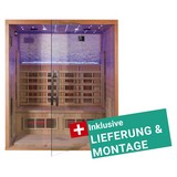 Infrarotkabine Bergen inkl. Lieferung & Montage - Naturfarben, MODERN, Holz (175/200/120cm)