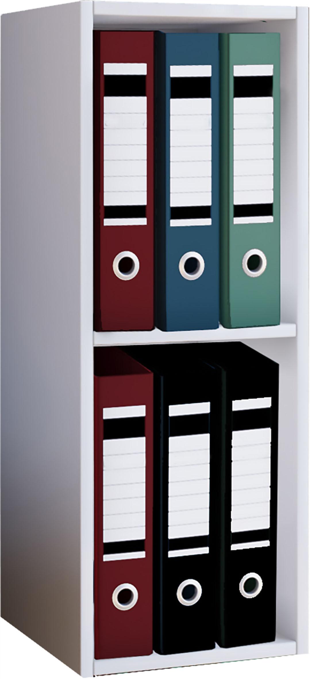 Weißer Aktenschrank mit 34 cm Breite