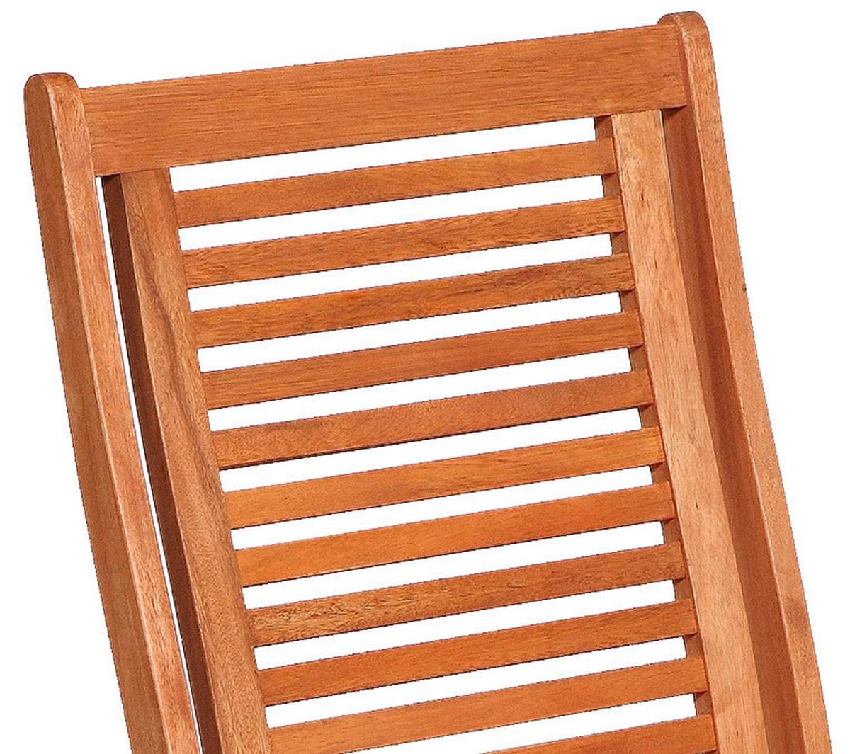 Gartensessel Klappbar/ verstellbar Cordoba Echtholz - Naturfarben, Basics, Holz (58/114/68cm) - Gardenson