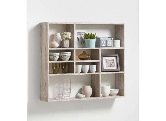 Nástěnný Regál Mika - pískové barvy, Moderní, kompozitní dřevo (90/78,5/16cm) Nástěnný Regál Mika - pískové barvy, Moderní, kompozitní dřevo (90/78,5/16cm)