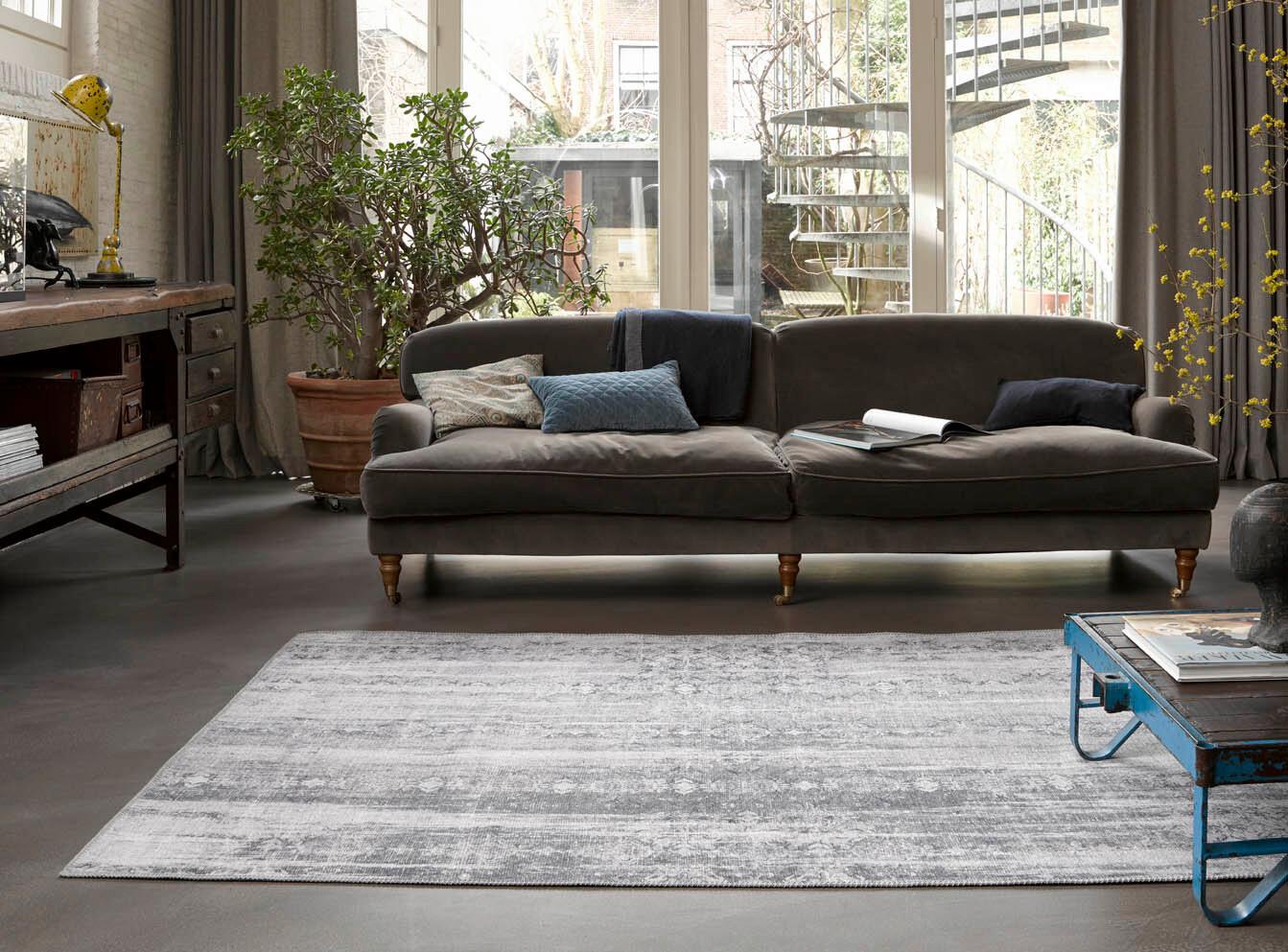 Webteppich Alaska Grau/Weiß 160x230 cm - Weiß/Grau, LIFESTYLE, Textil (160/230cm) - WECON HOME