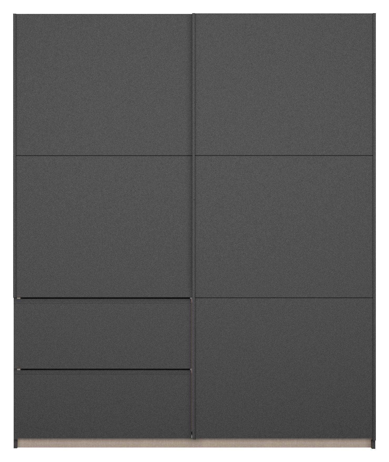 Šatní Skříň Sevilla Šedá, 175cm - šedá, Konvenční, kov/kompozitní dřevo (175/210/59cm) - Modern Living