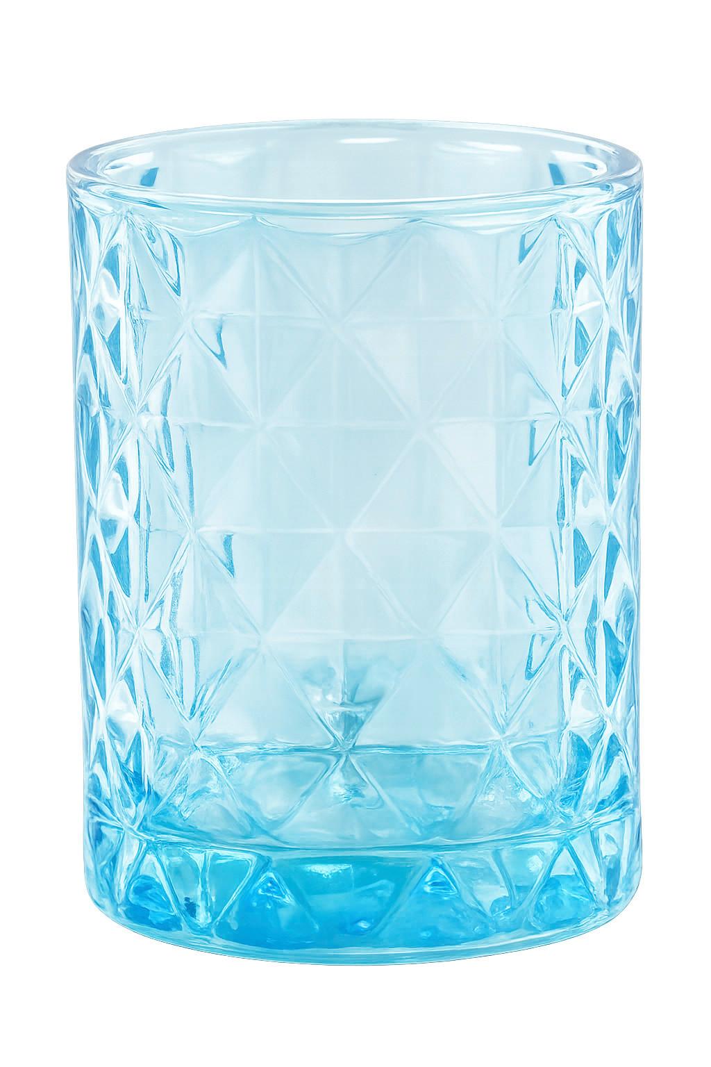 Fogkefetartó Pohár Glassy Aqua - kék, üveg (7,5/10/5cm)