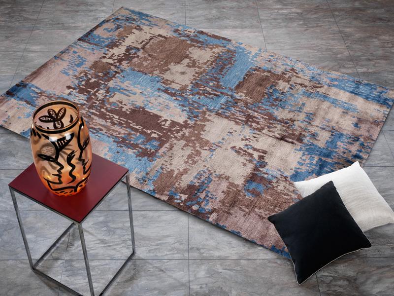 Orientalischer Webteppich Bunt Angeles 250x350 cm - Blau/Beige, Design, Textil (250/350cm) - Musterring