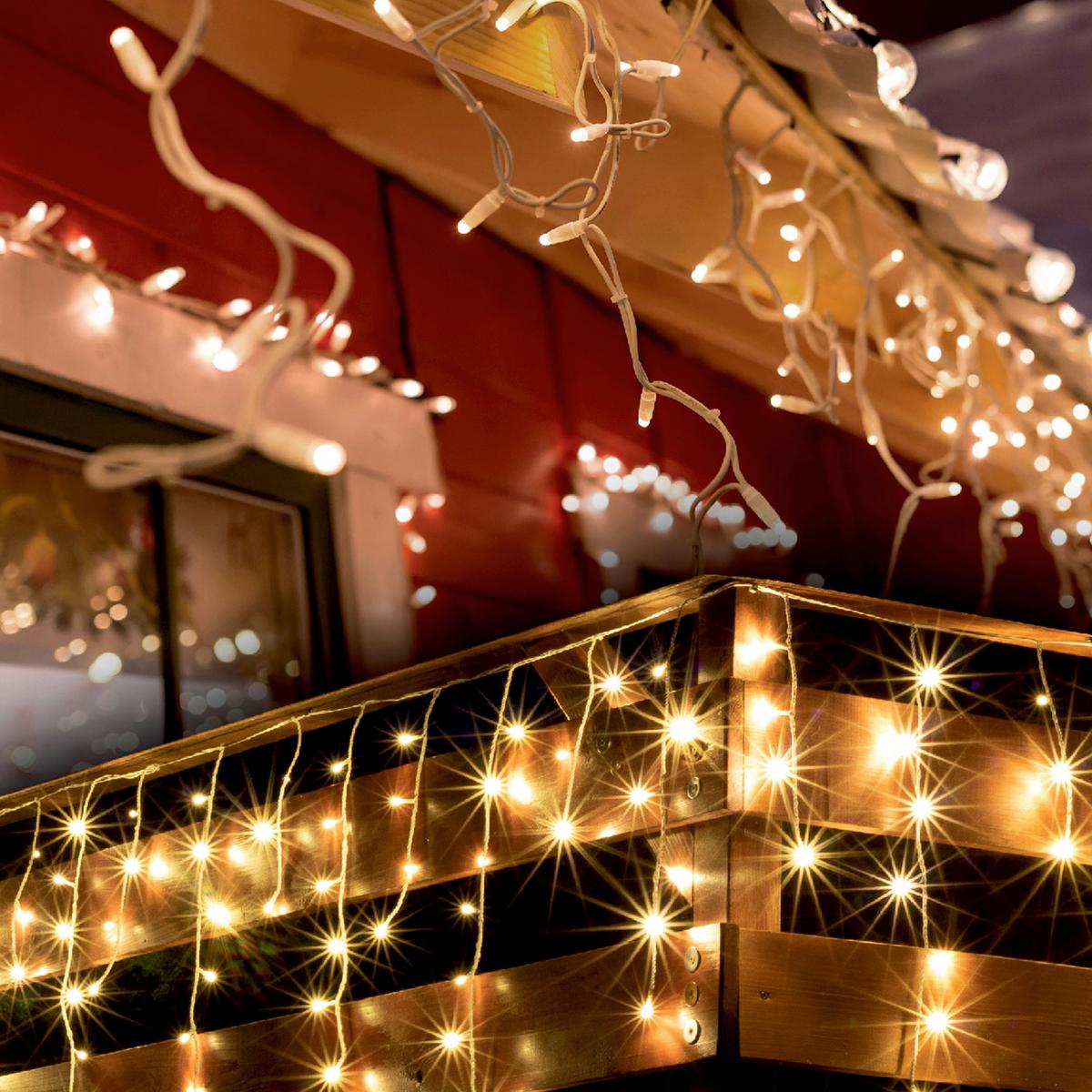 Led-es Fényfüggöny Kb. 35m - fehér, műanyag (3500/56cm)