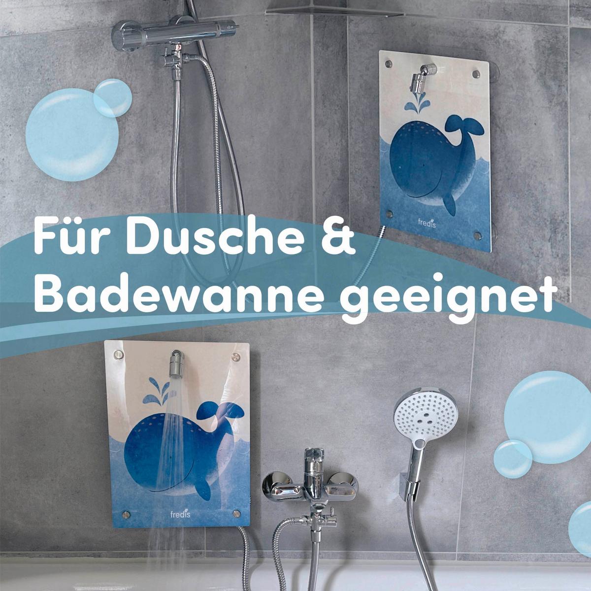 Kinderdusche Fredis Kinderdusche Wal - Blau/Weiß, Basics, Kunststoff (30/4,5/40cm)