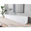 Lowboard Vera D180 Weiss B: 180 cm - Weiß/Grau, LIFESTYLE, Holzwerkstoff (180/30/33cm) - P & B