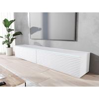 Lowboard Vera D180 Weiss B: 180 cm - Weiß/Grau, LIFESTYLE, Holzwerkstoff (180/30/33cm) - P & B