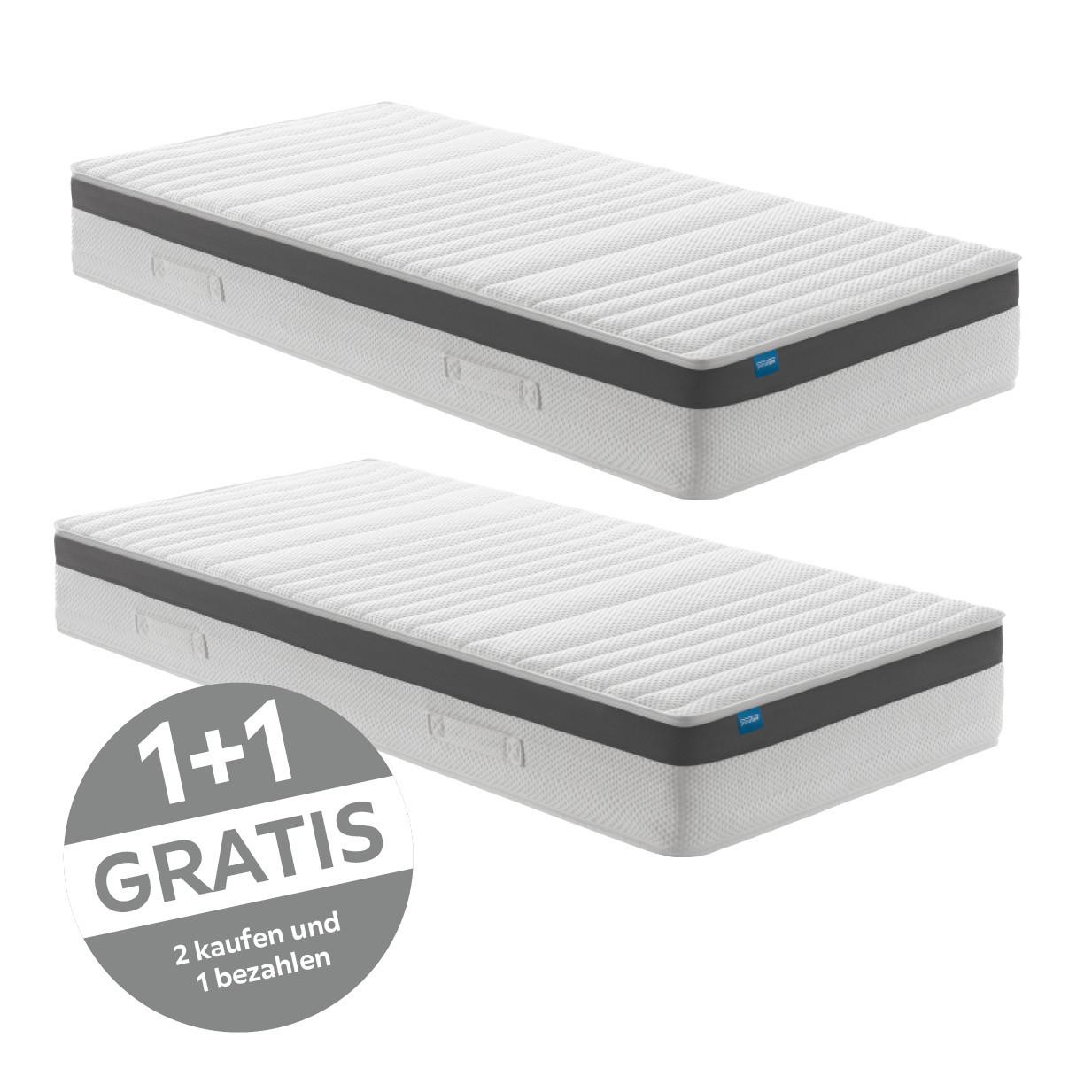 Taschenfederkernmatratze Cashmira 90x200, Extra Fest - Weiß, Textil (90/200cm) - Primatex