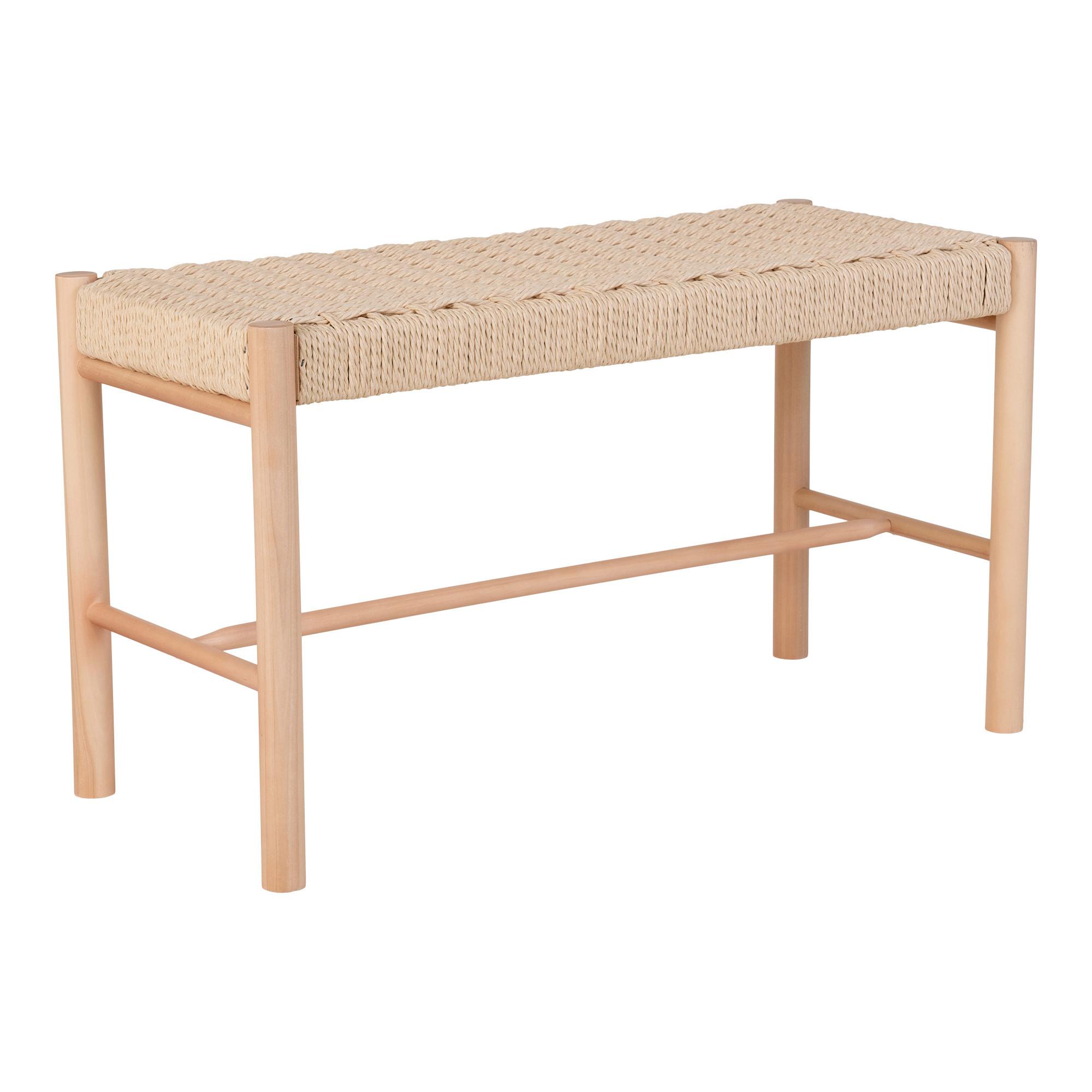 GARDEROBENBANK Abano Naturfarben B: 80cm - Naturfarben, Design, Papier (80/45/35cm) - MID.YOU