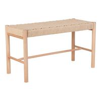 GARDEROBENBANK Abano Naturfarben B: 80cm - Naturfarben, Design, Papier (80/45/35cm) - MID.YOU
